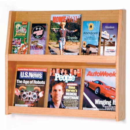 WOODEN MALLET 2 x 6 in. Slope 12 Pocket Literature Display - Black LD24-12BK